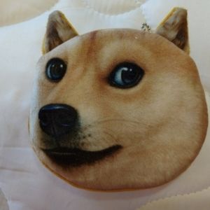 Cute Coin Change Purse Yellow Dog Side Eyes